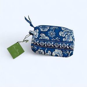 Vera Bradley Blue and White Floral Cosmetic Bag
